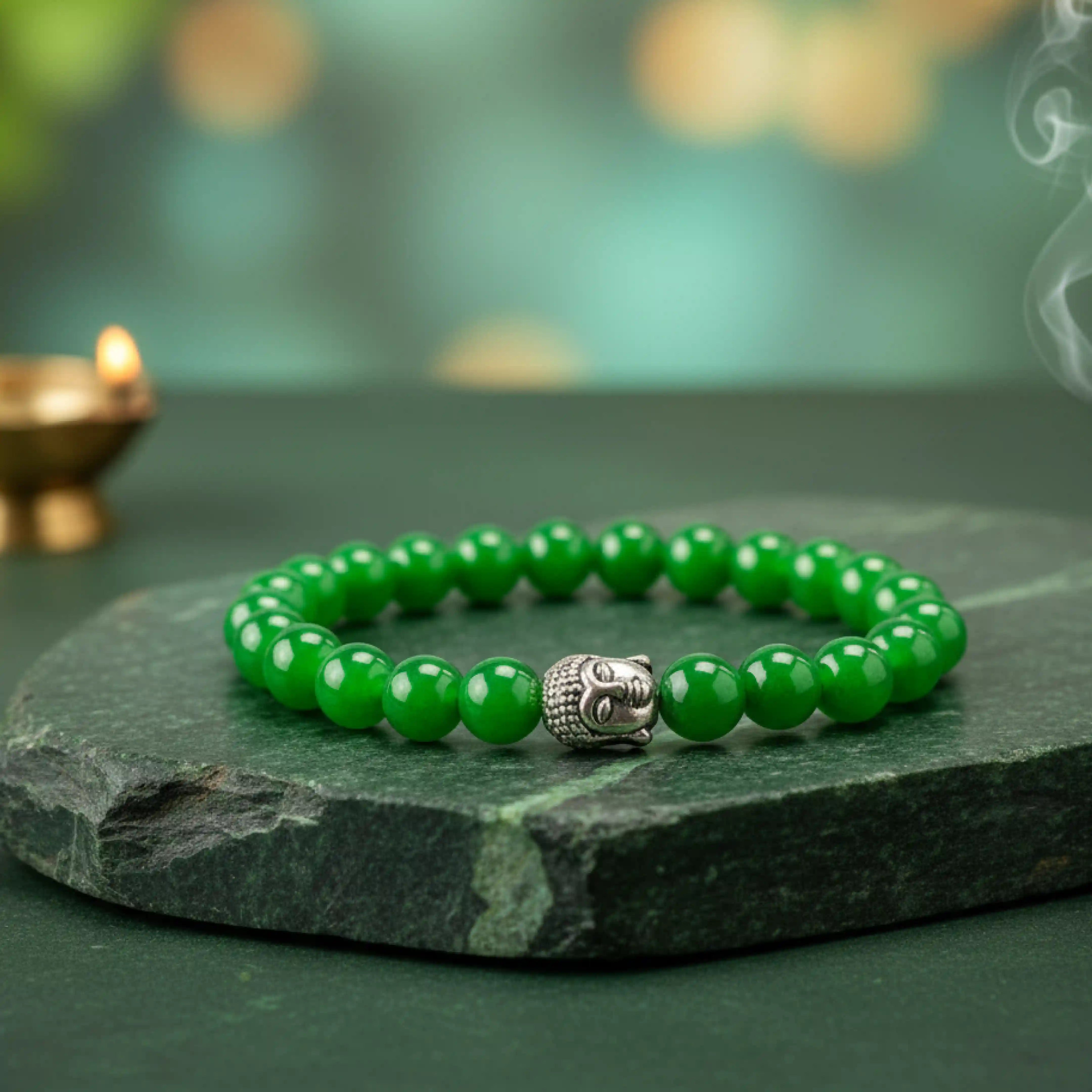 Mens Bracelet Buddha To Buddha Bracelet Replica Green Jade