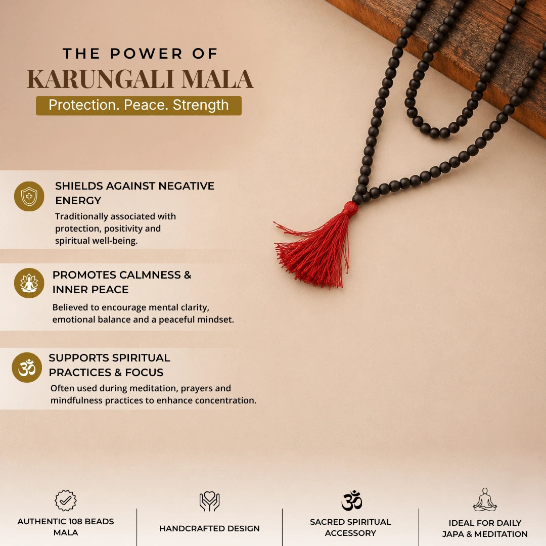 Karungali Malai - 108 Beads Ebony Wood Mala