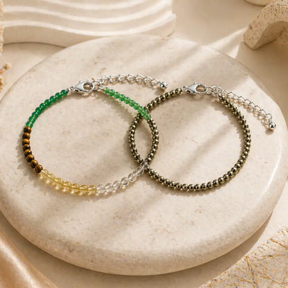 Dhanya Lakshmi Anklet Combo - Pyrite & Dhanyog Anklet