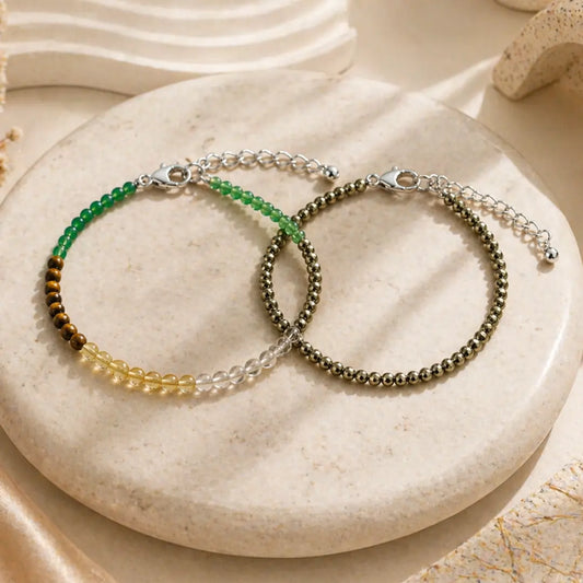 Dhanya Lakshmi Anklet Combo - Pyrite & Dhanyog Anklet