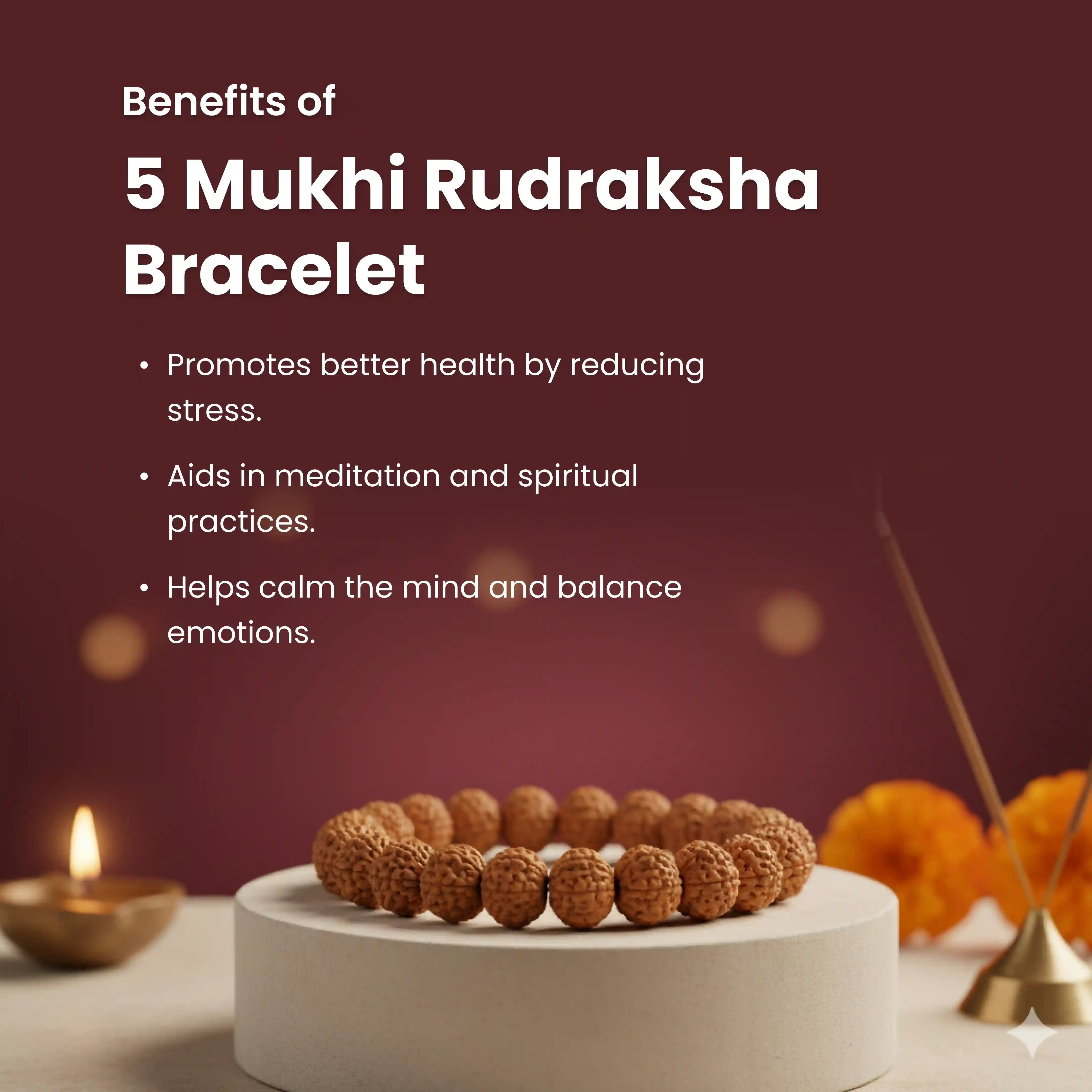 5 Mukhi Rudraksha Bracelet
