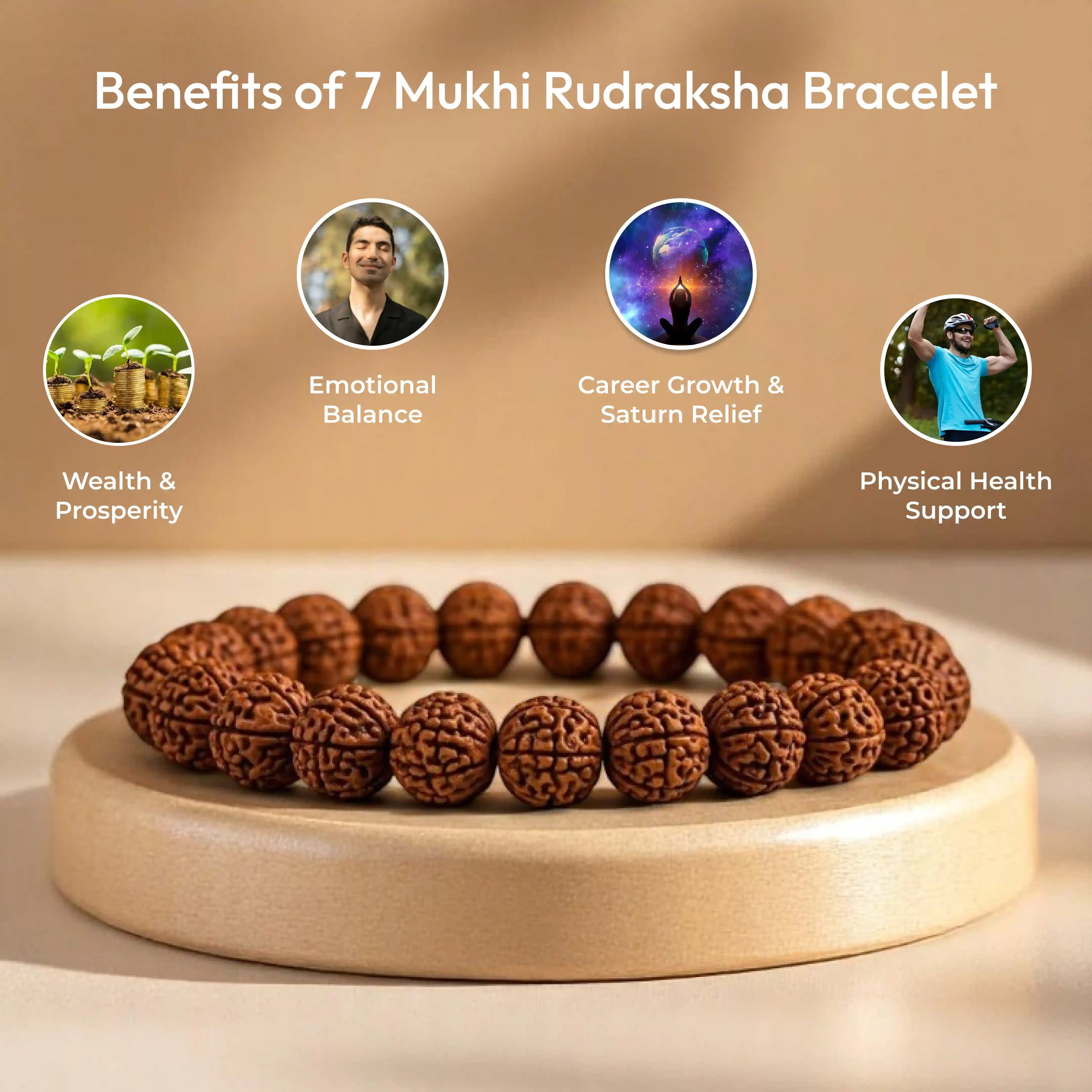 7 Mukhi Rudraksha Bracelet