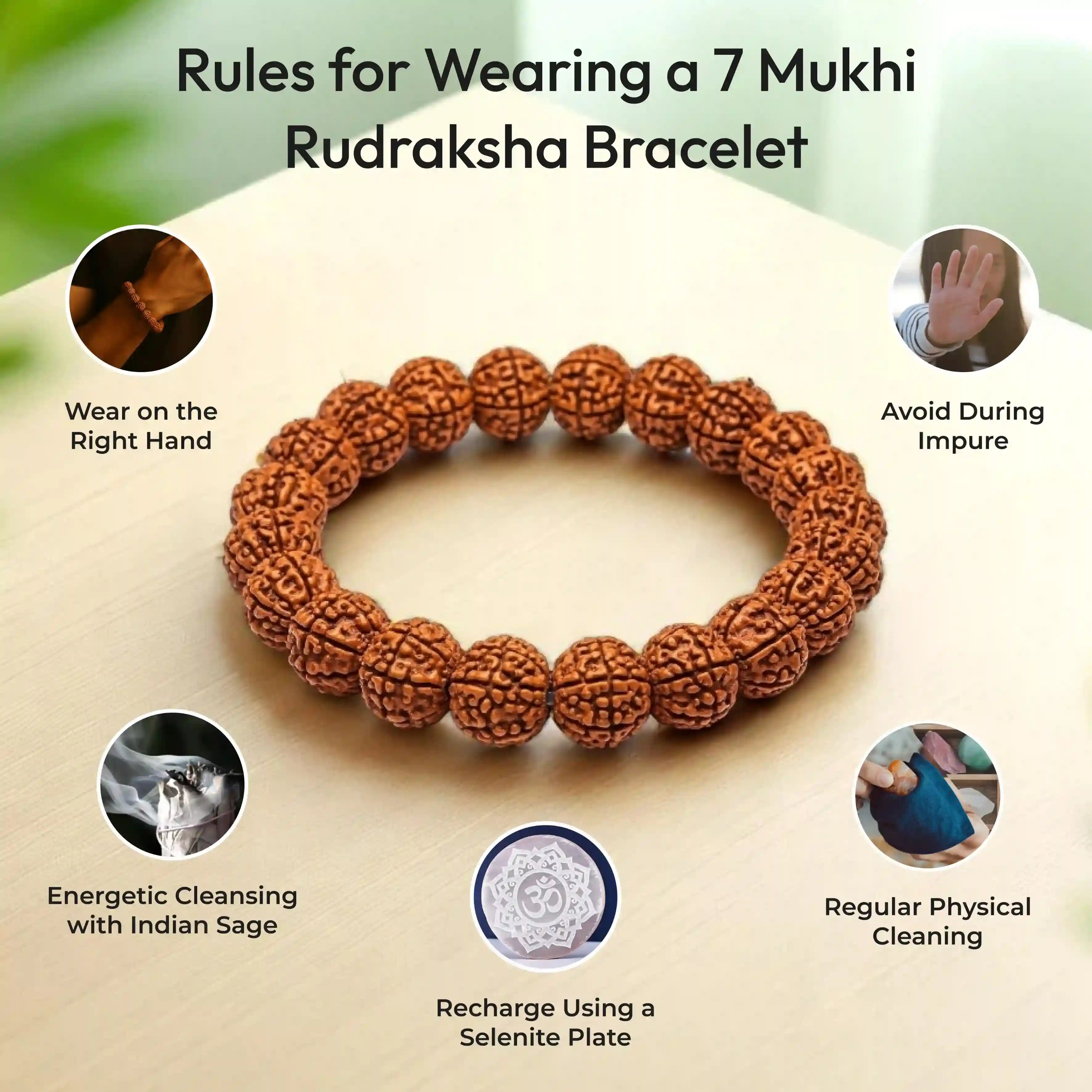 7 Mukhi Rudraksha Bracelet