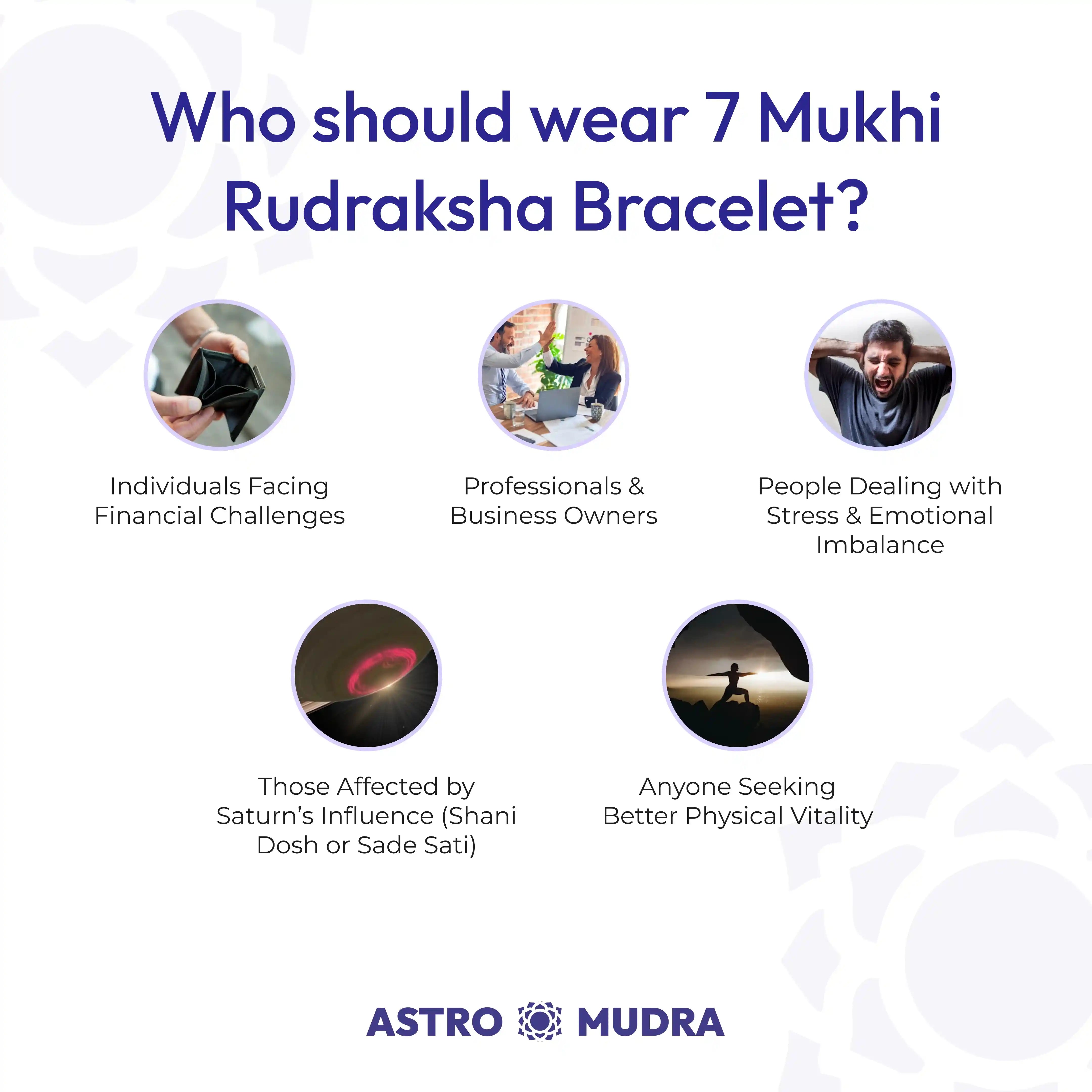 7 Mukhi Rudraksha Bracelet