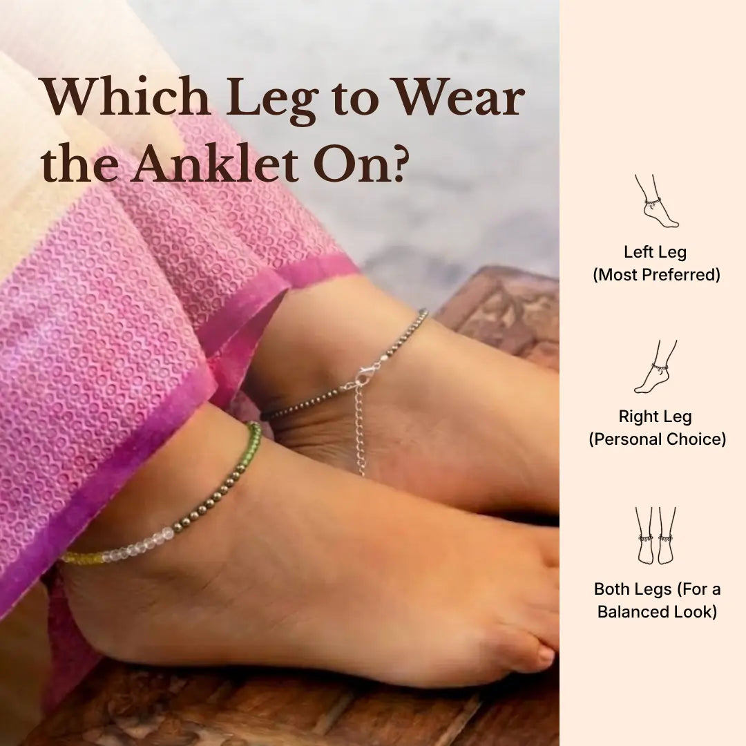 Dhanya Lakshmi Anklet Combo - Pyrite & Dhanyog Anklet