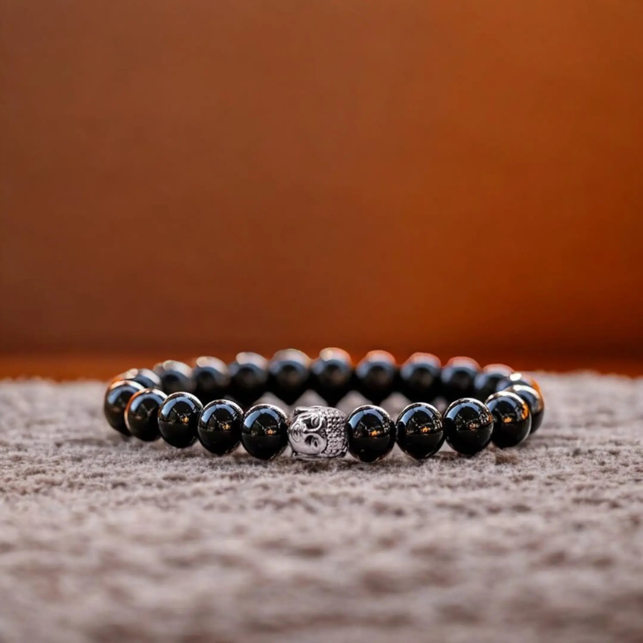 Black Tourmaline Bracelet with Buddha Charm