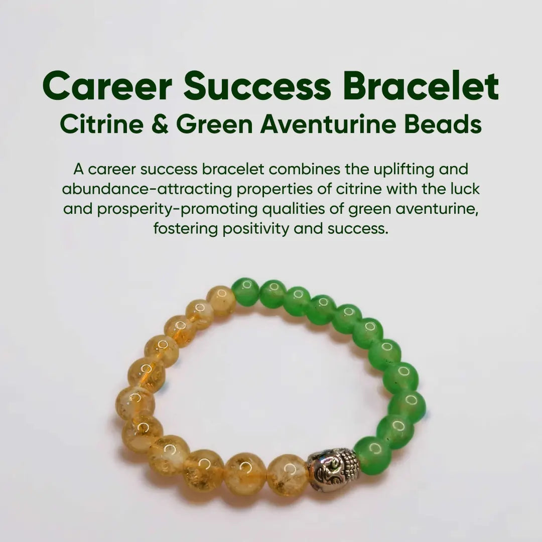 Career Success Bracelet | Citrine and Green Aventurine Bracelet