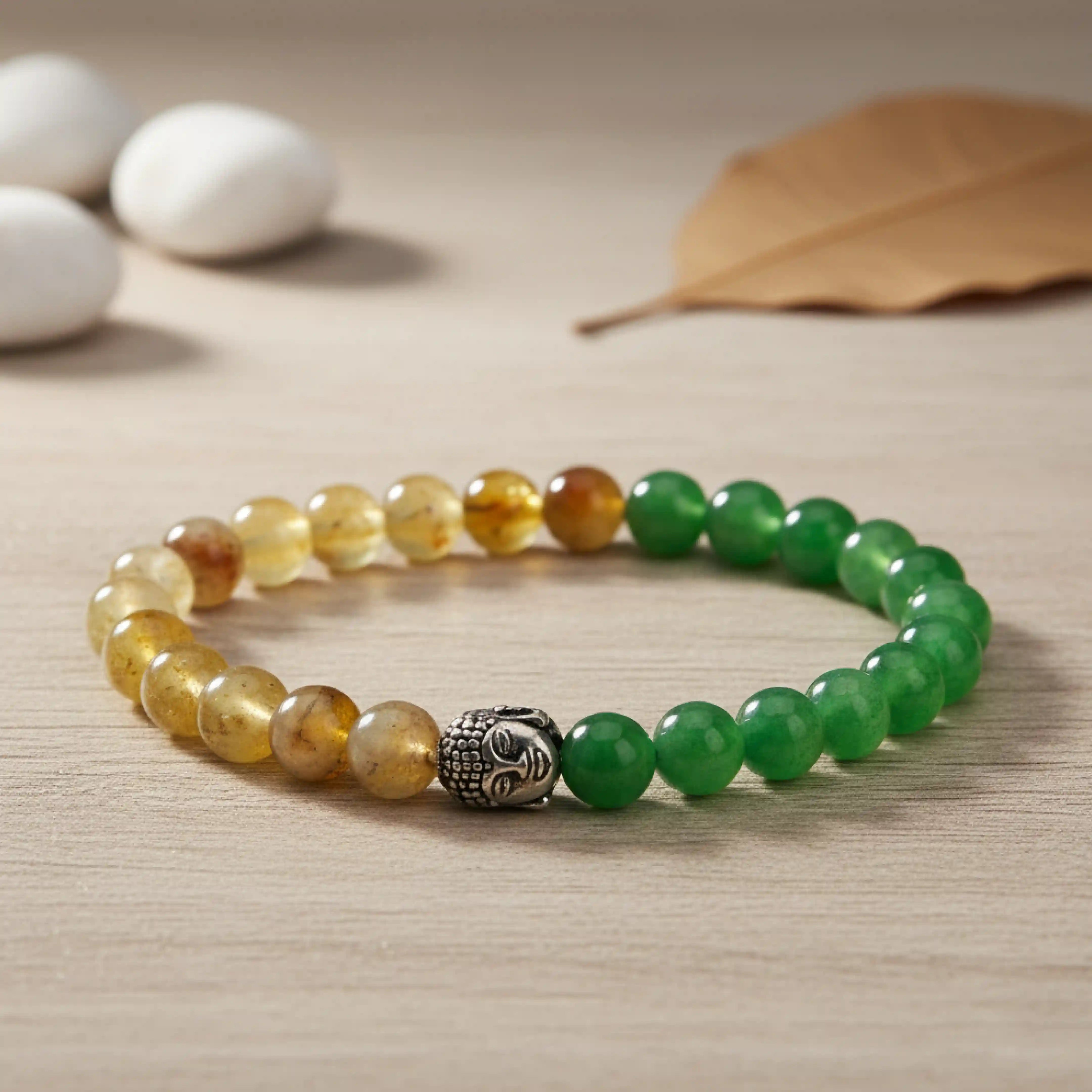 Career Success Bracelet: Citrine Green Aventurine – Astromudra