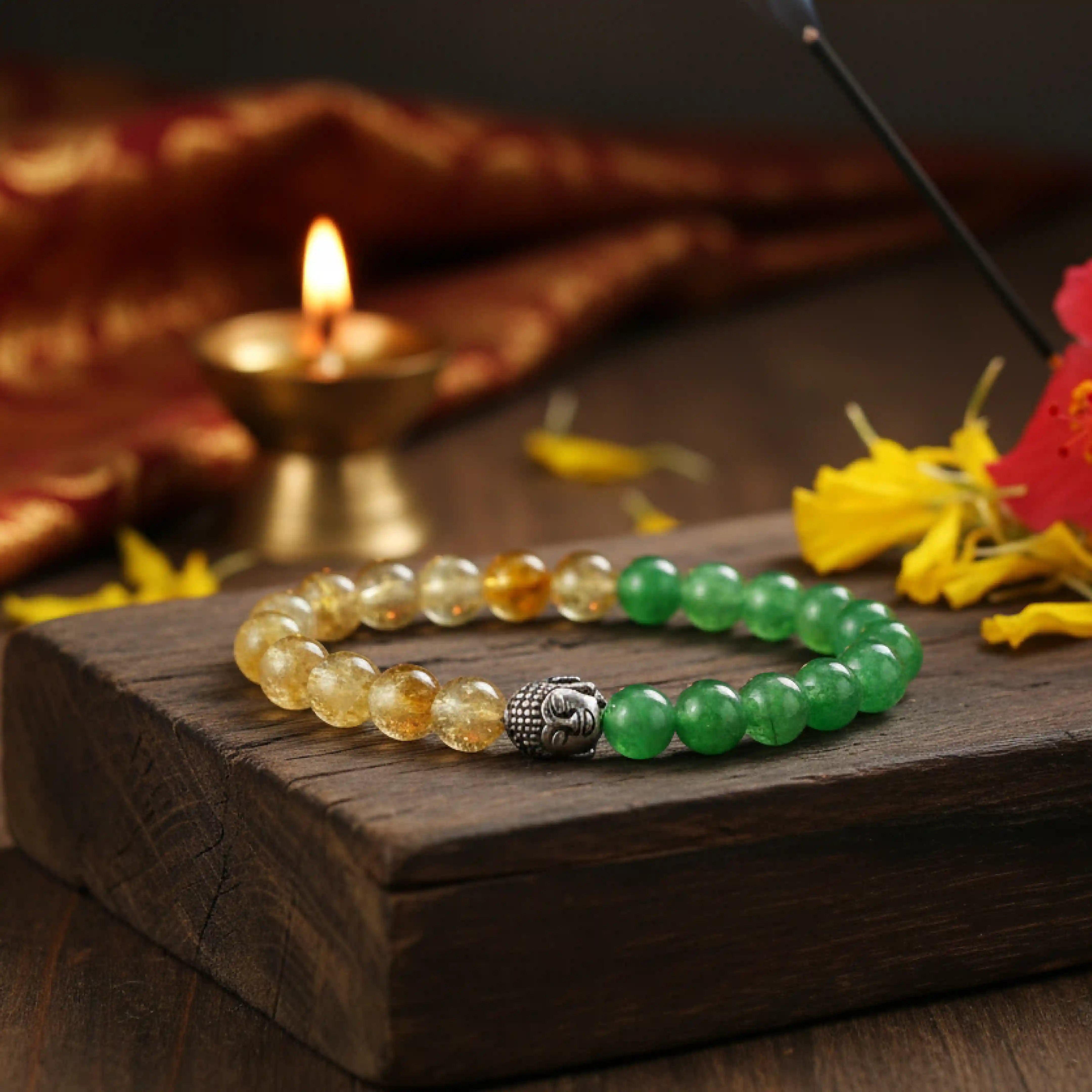 Career Success Bracelet - Citrine and Green Aventurine Bracelet