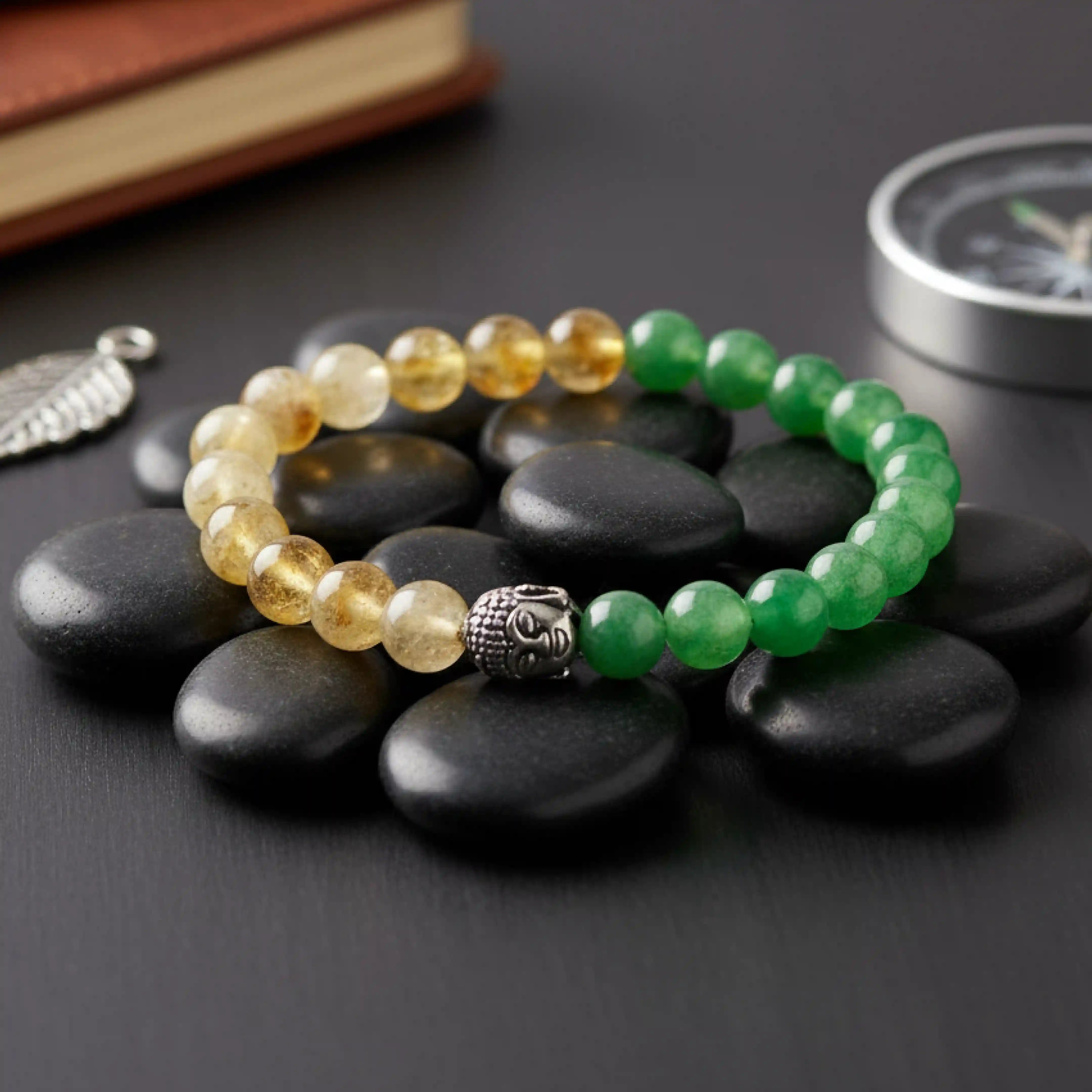 Career Success Bracelet - Citrine and Green Aventurine Bracelet