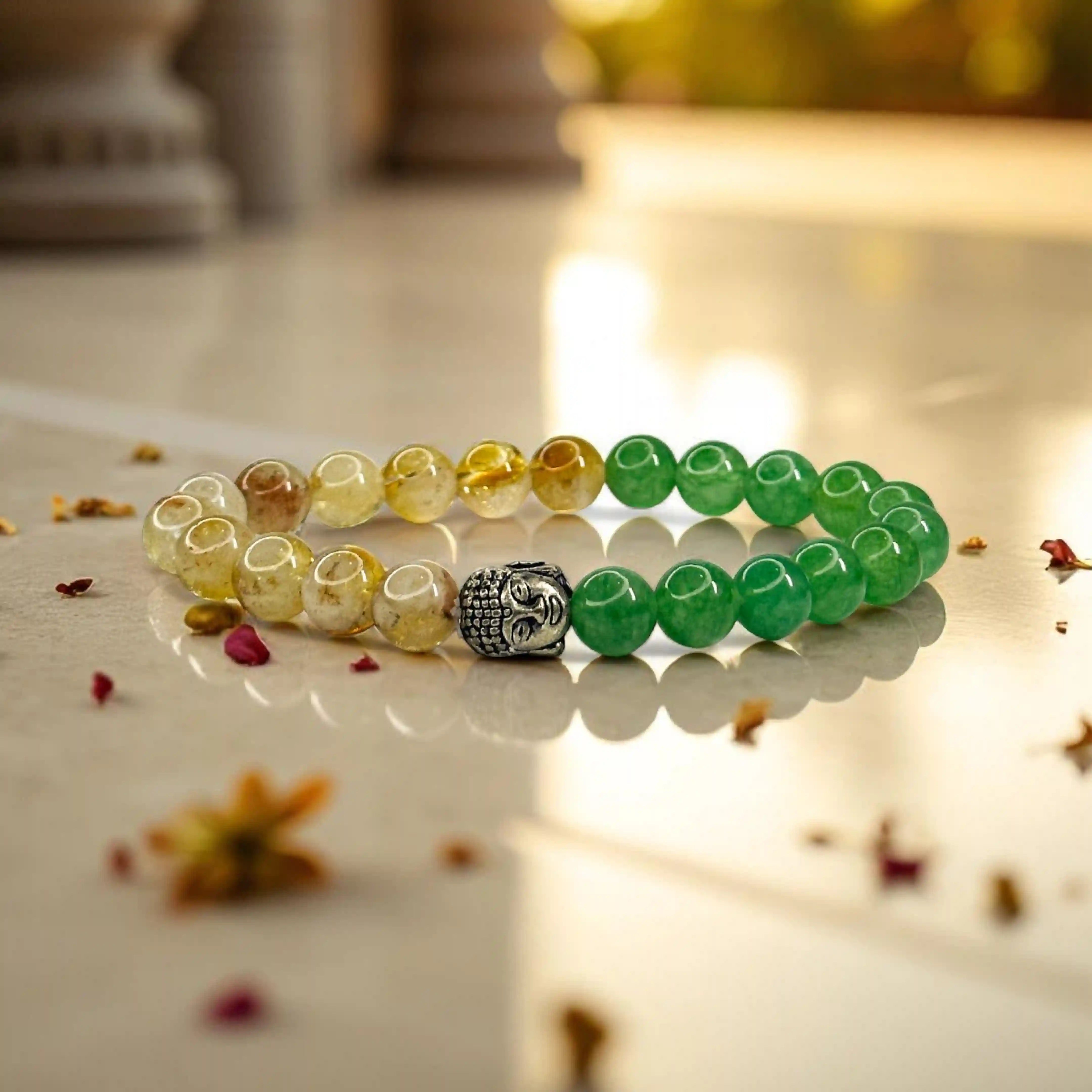 Career Success Bracelet - Citrine and Green Aventurine Bracelet