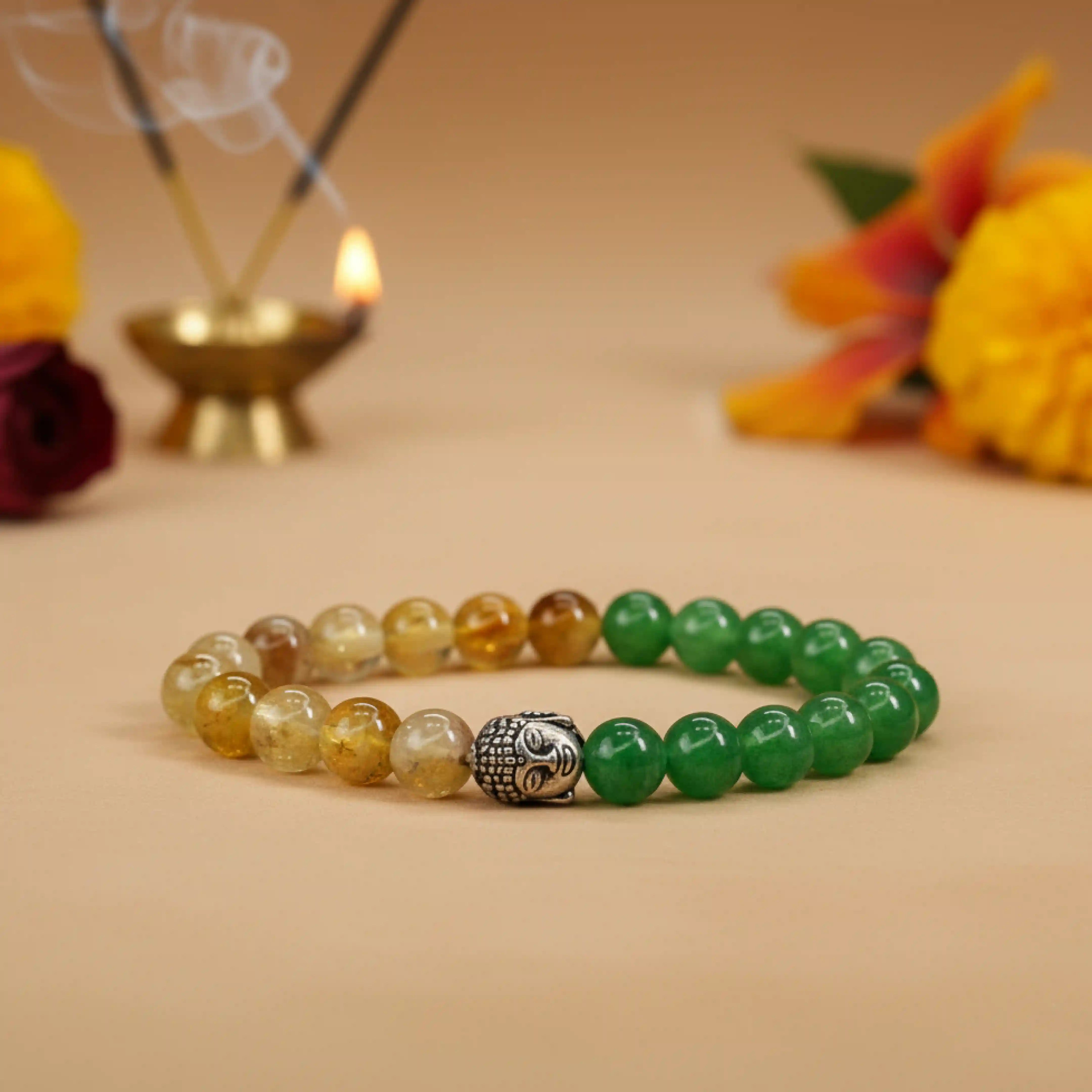 Career Success Bracelet - Citrine and Green Aventurine Bracelet
