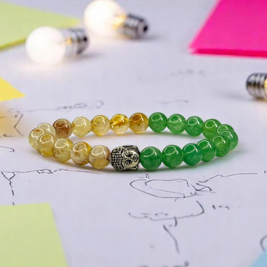Career Success Bracelet | Citrine and Green Aventurine Bracelet