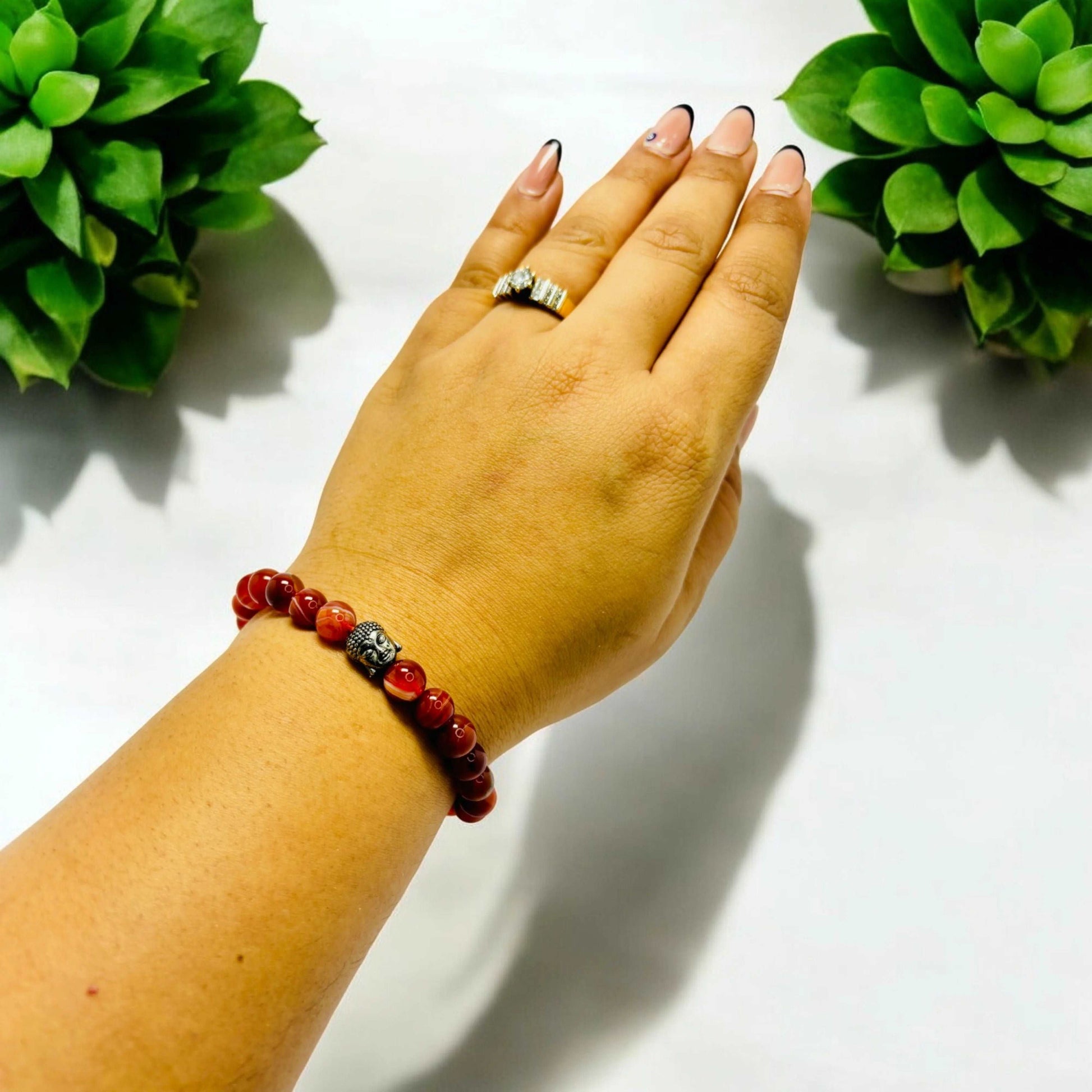 Carnelian Bracelet with Buddha Charm