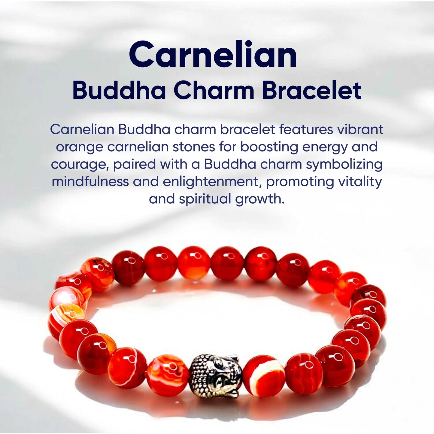 Carnelian Bracelet with Buddha Charm