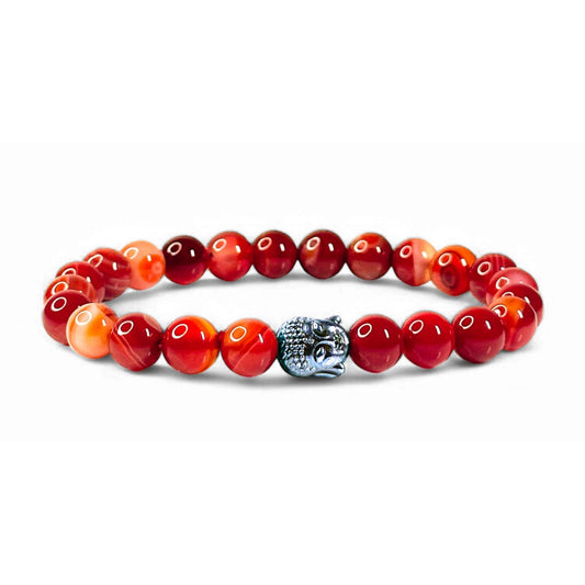 Carnelian Bracelet with Buddha Charm