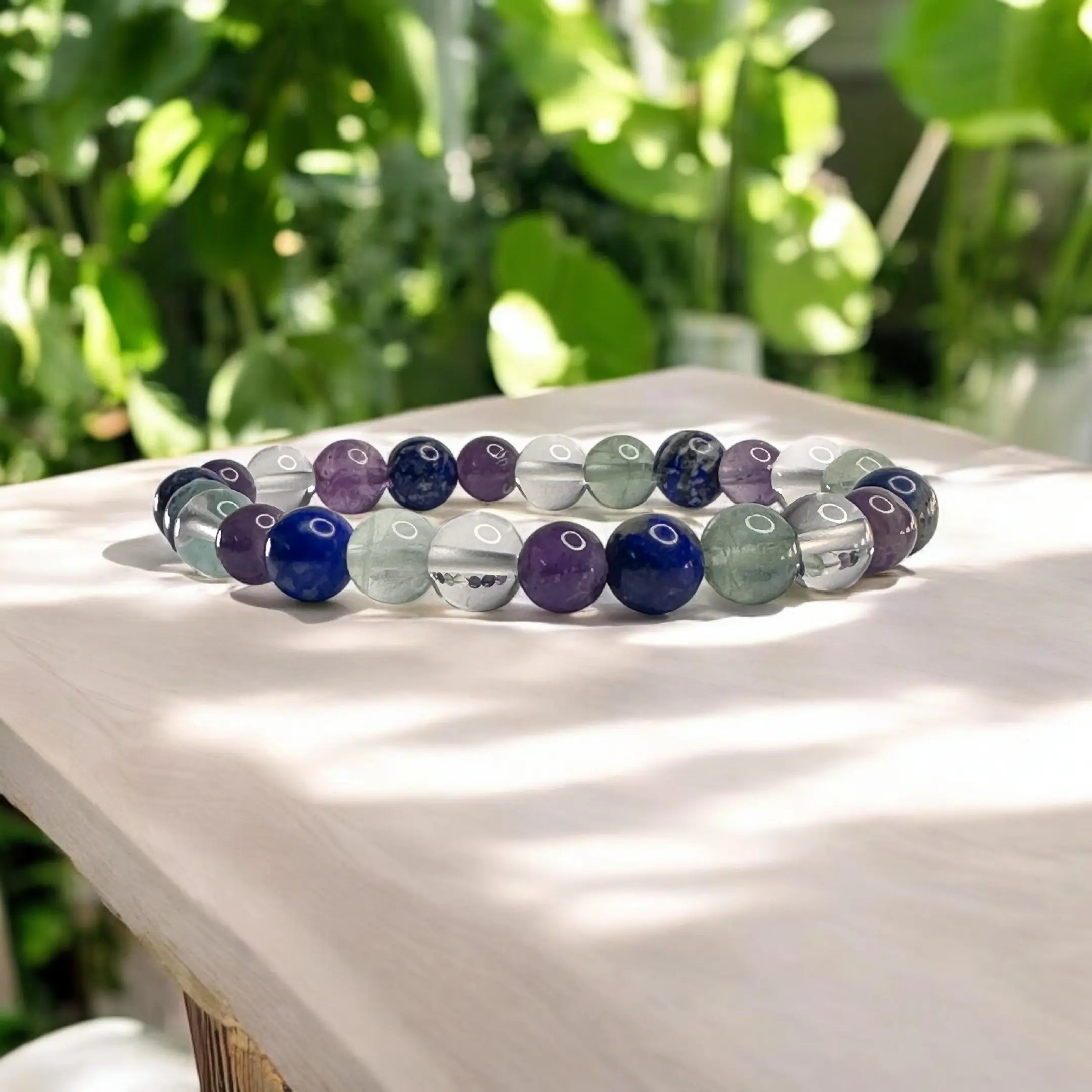 Bracelet for Students - Fluorite, Sodalite, Amethyst & Clear Quartz