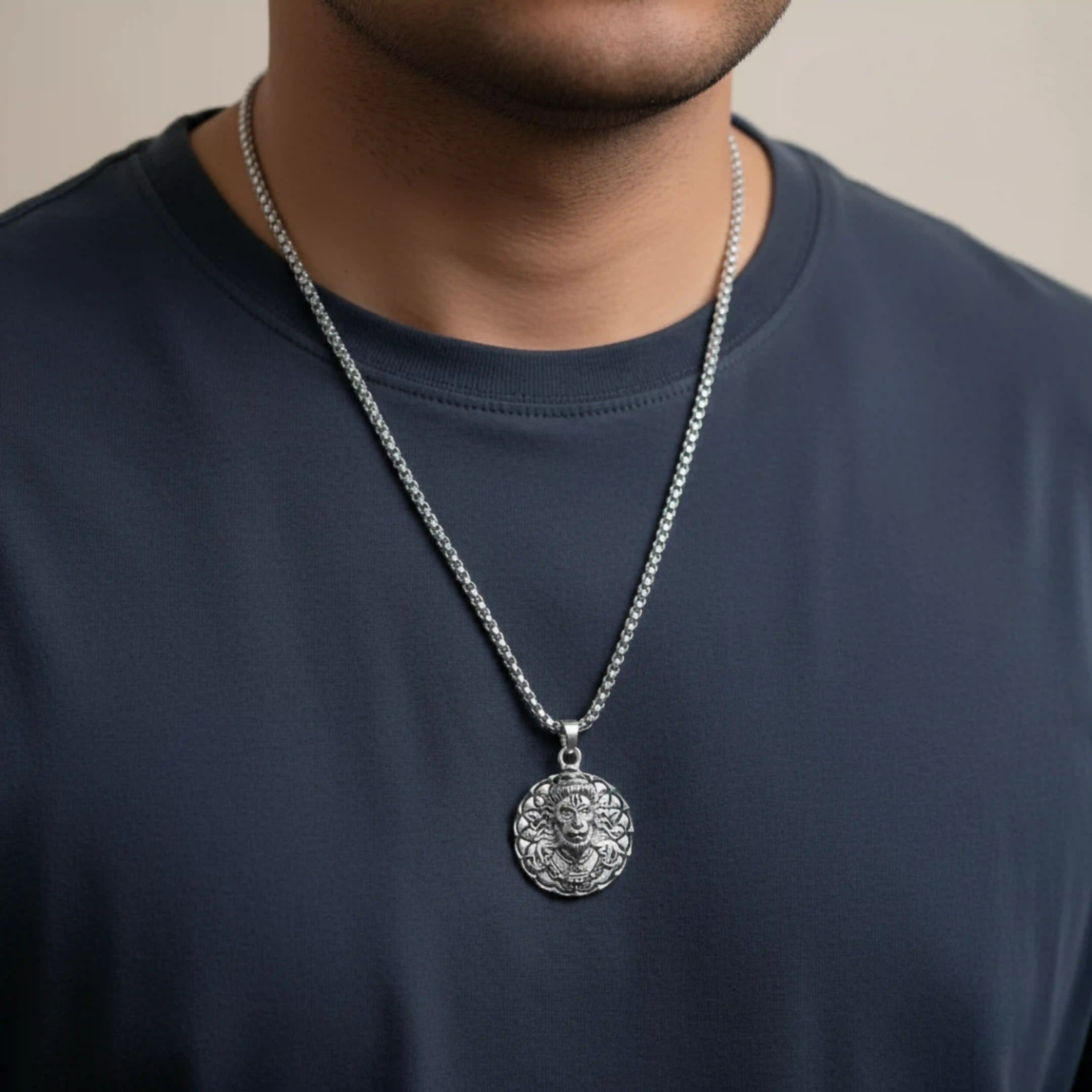 Hanuman Locket Pendant with Chain