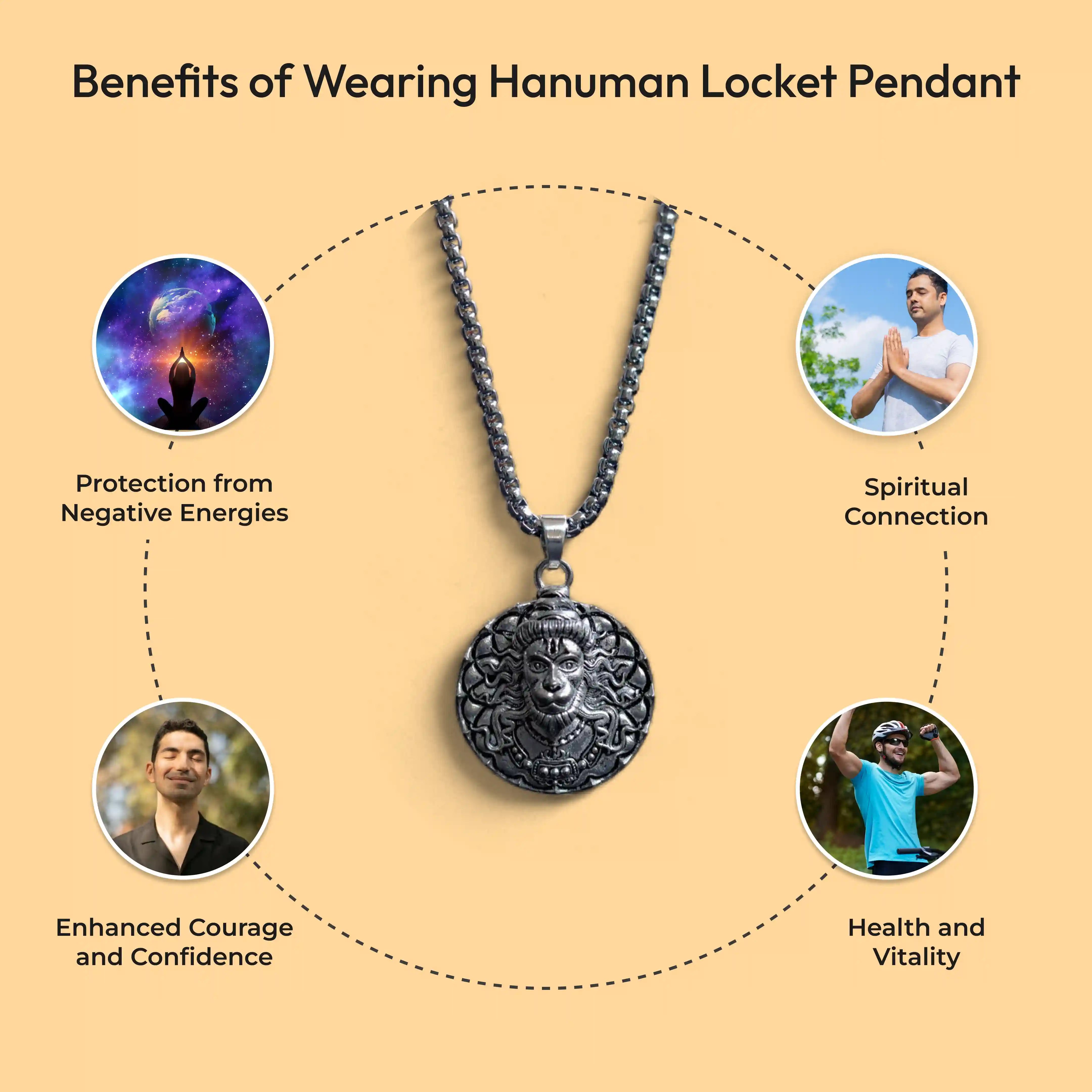 Hanuman Locket Pendant with Chain