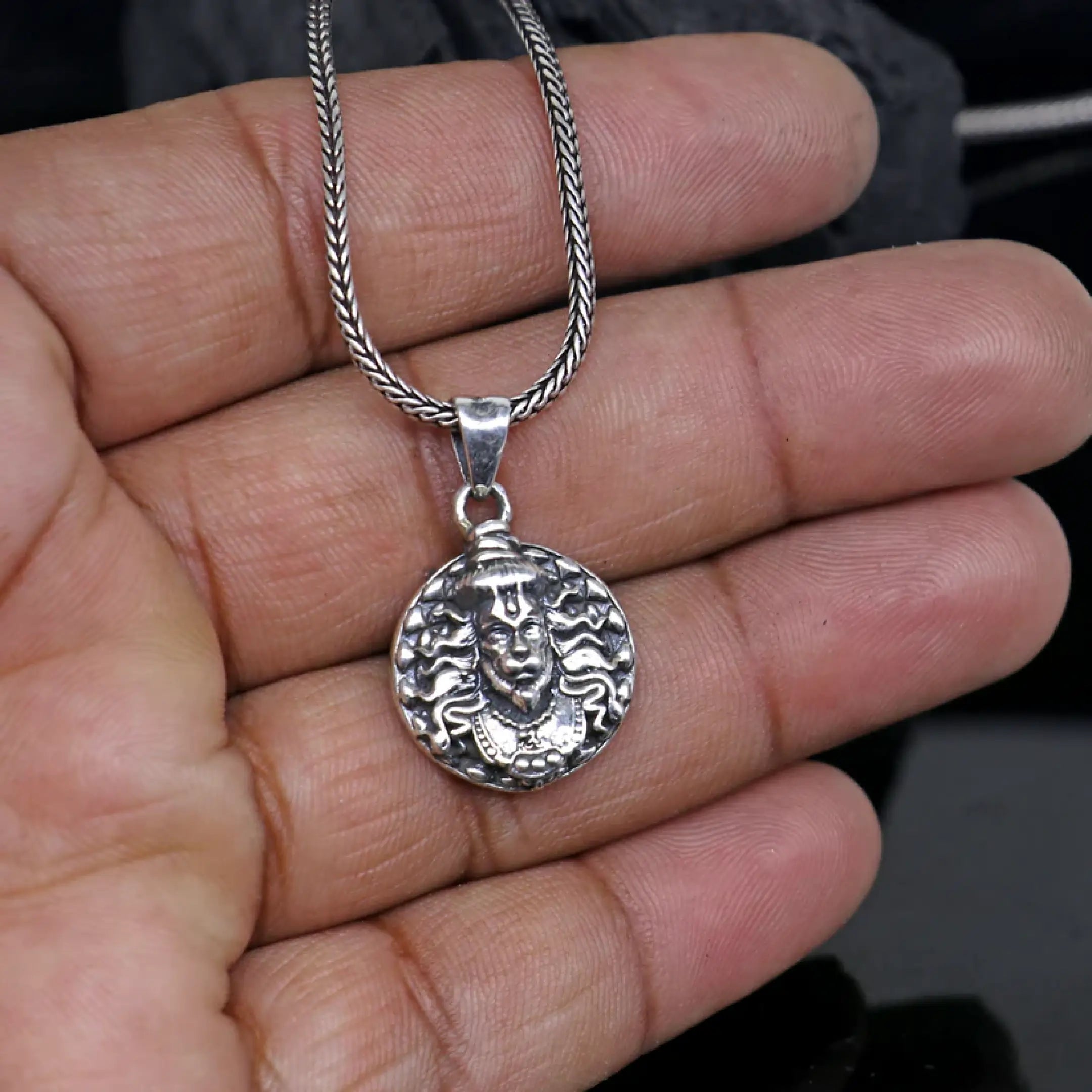 Hanuman Locket Pendant with Chain