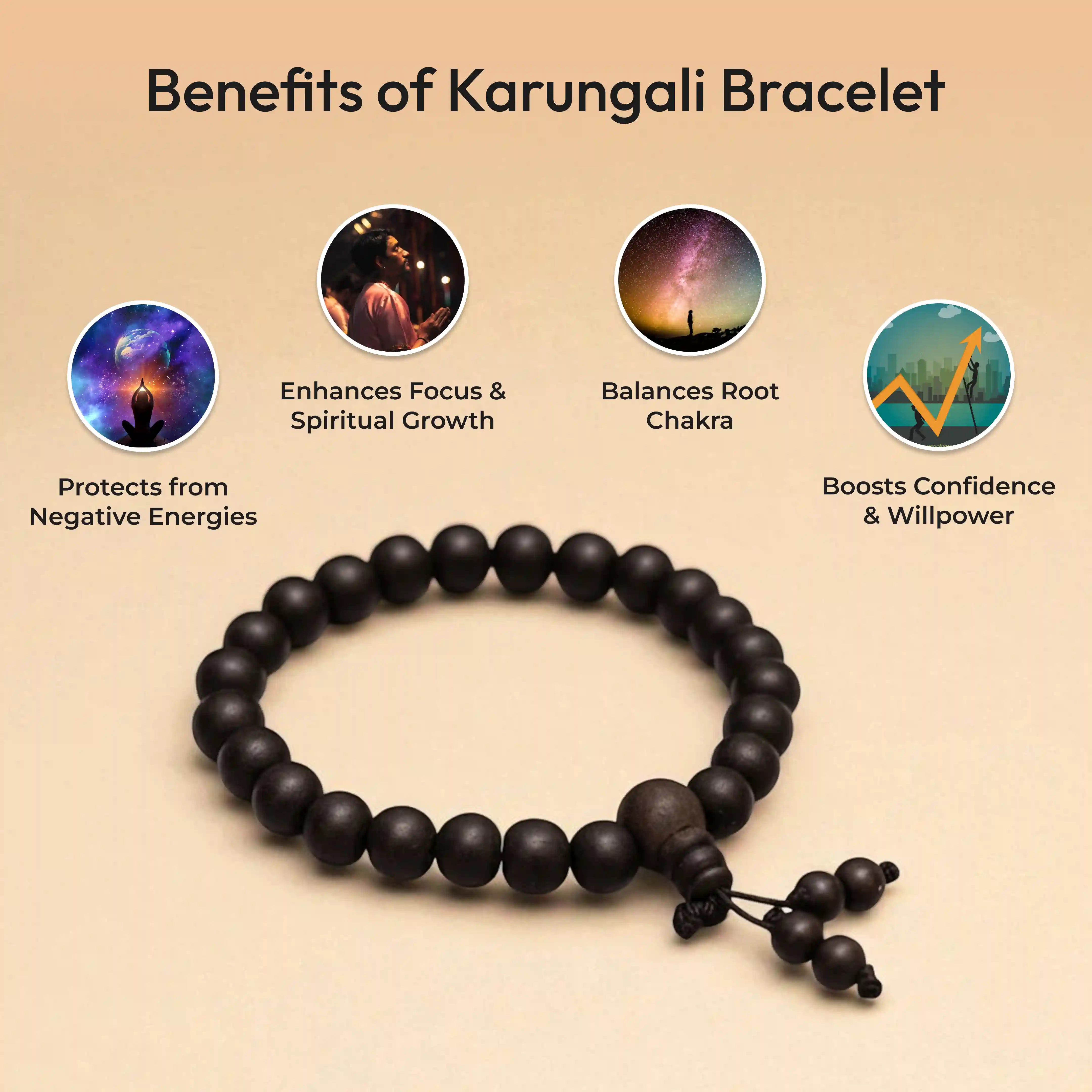 Ebony Wood Bracelet - Karungali
