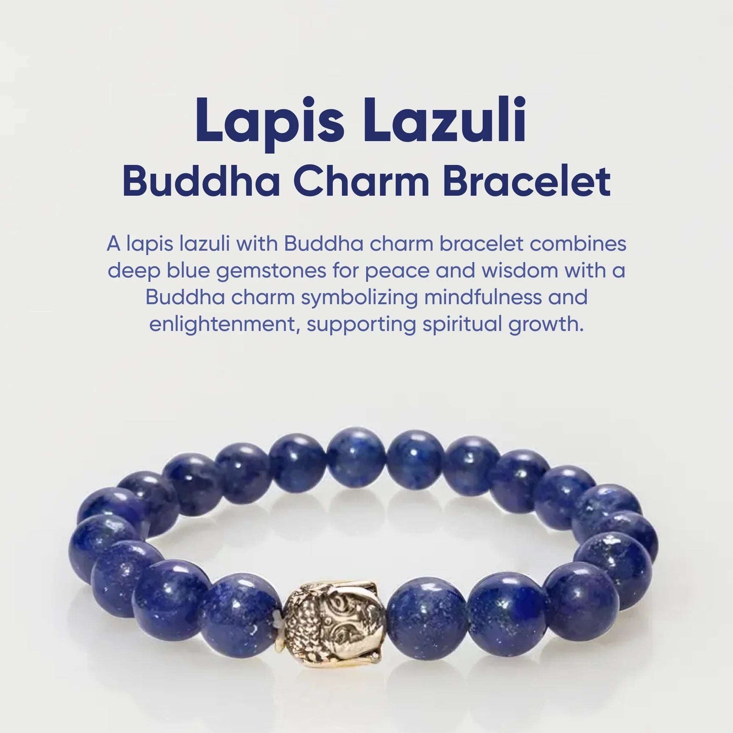 Lapis Lazuli & Buddha Charm Bracelet