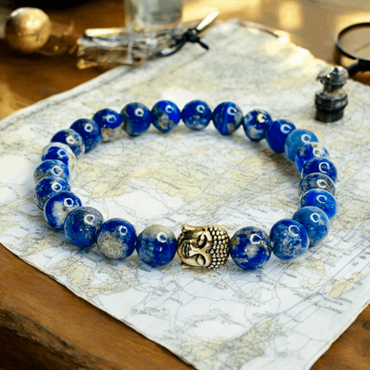 Lapis Lazuli & Buddha Charm Bracelet