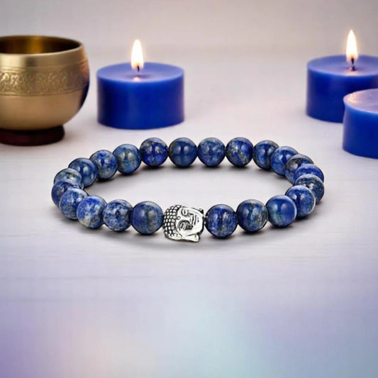 Lapis Lazuli & Buddha Charm Bracelet