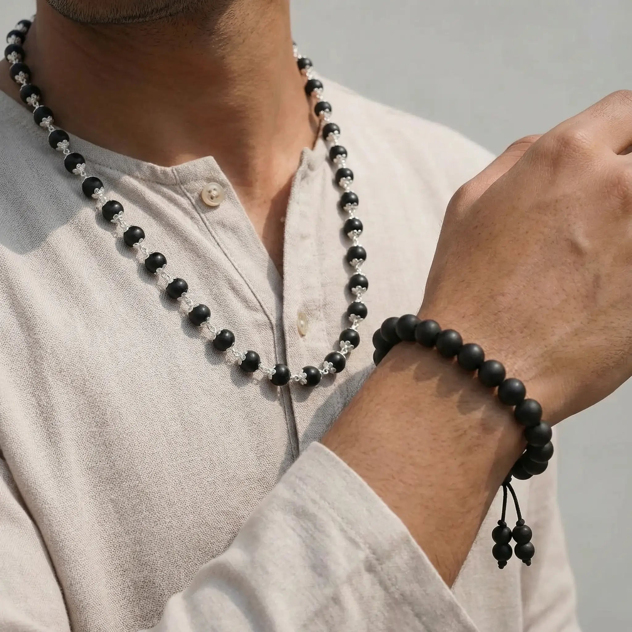 Karungali Divine Balance Combo - Karungali Mala + Bracelet