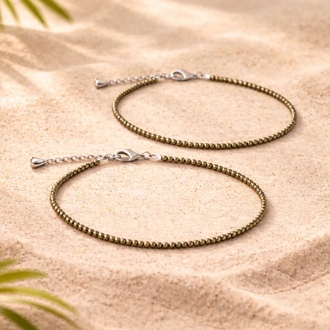 Pyrite Anklets - Set of 2 Anklets