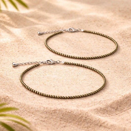 Pyrite Anklets - Set of 2 Anklets