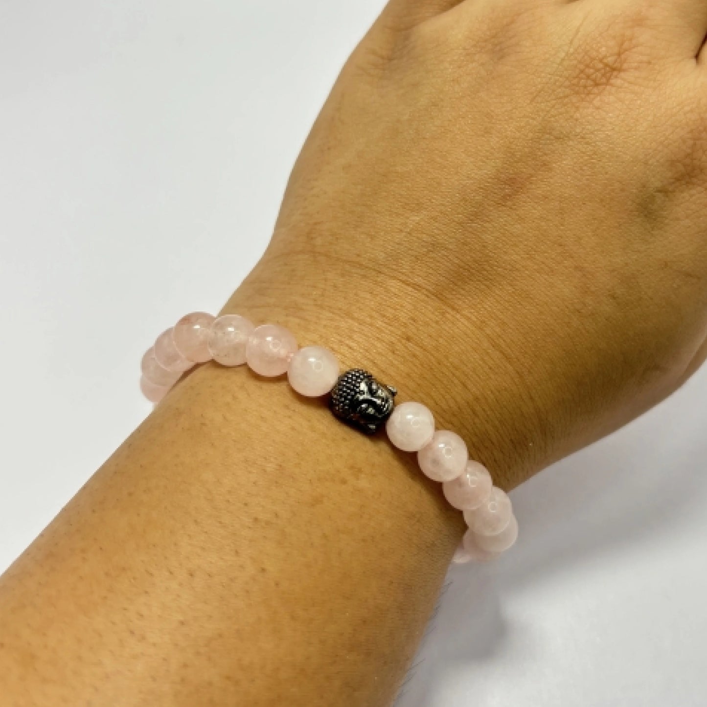 Rose Quartz & Buddha Charm Bracelet Astromudra