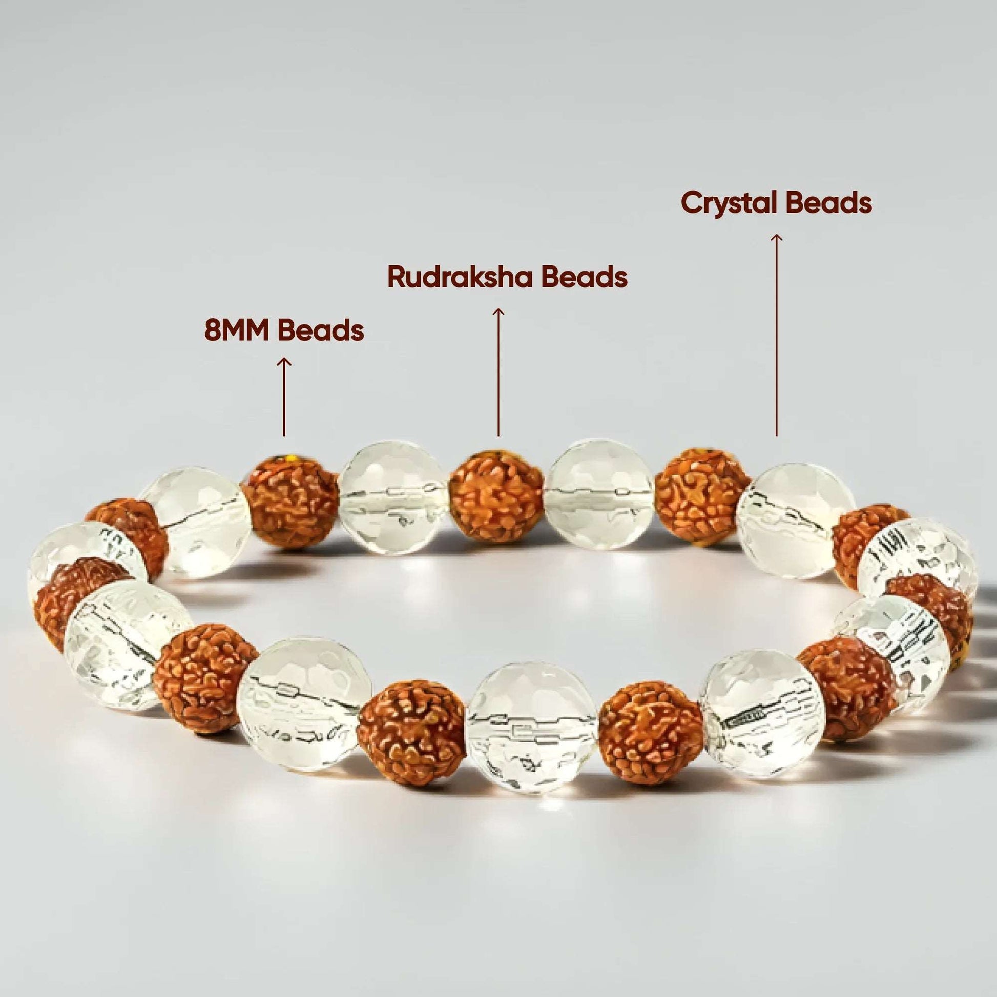 Rudraksha Crystal Bracelet