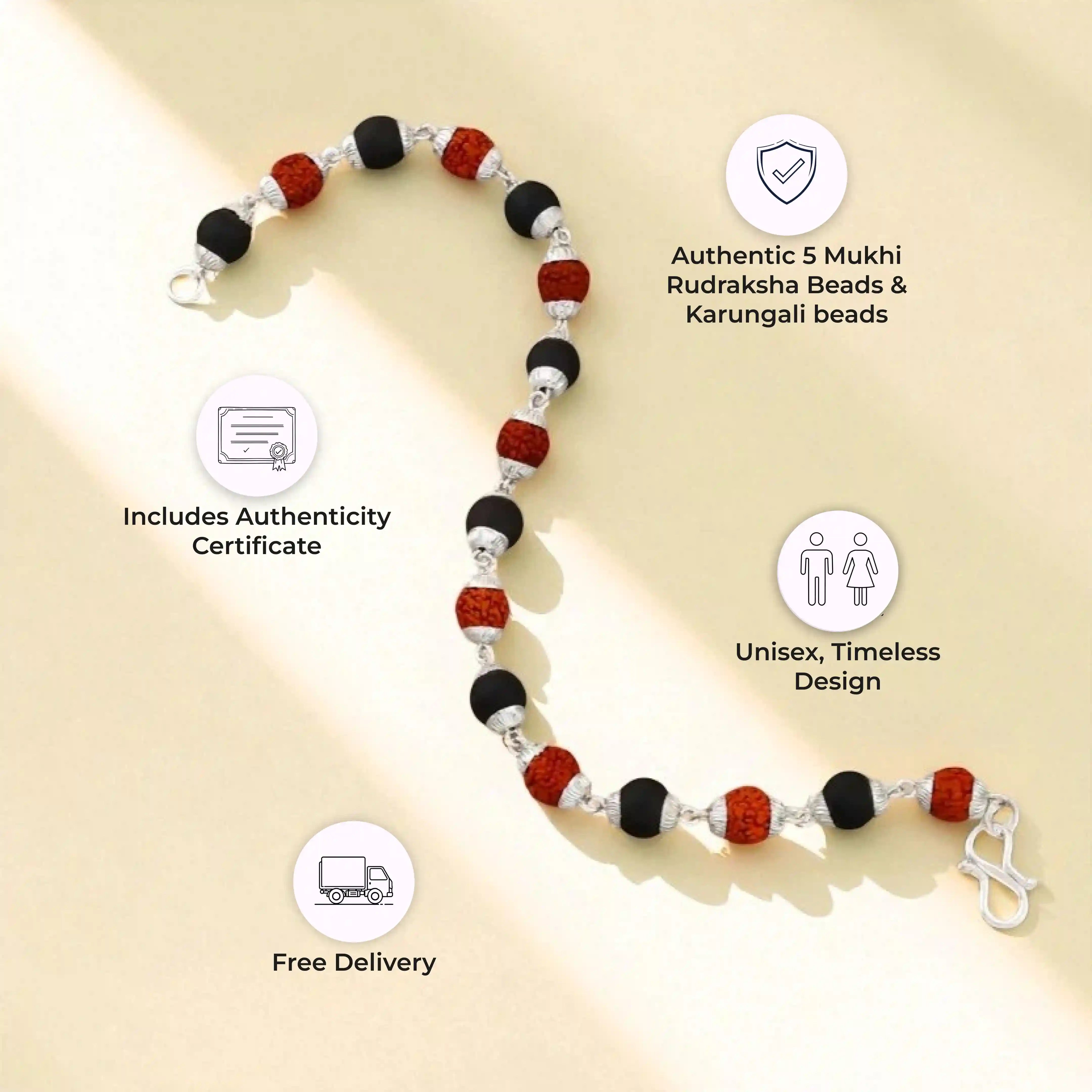 Karungali Rudraksha Bracelet