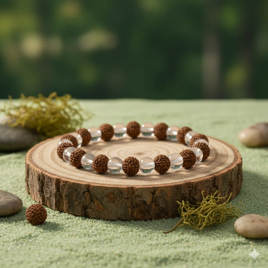 Rudraksha Crystal Bracelet