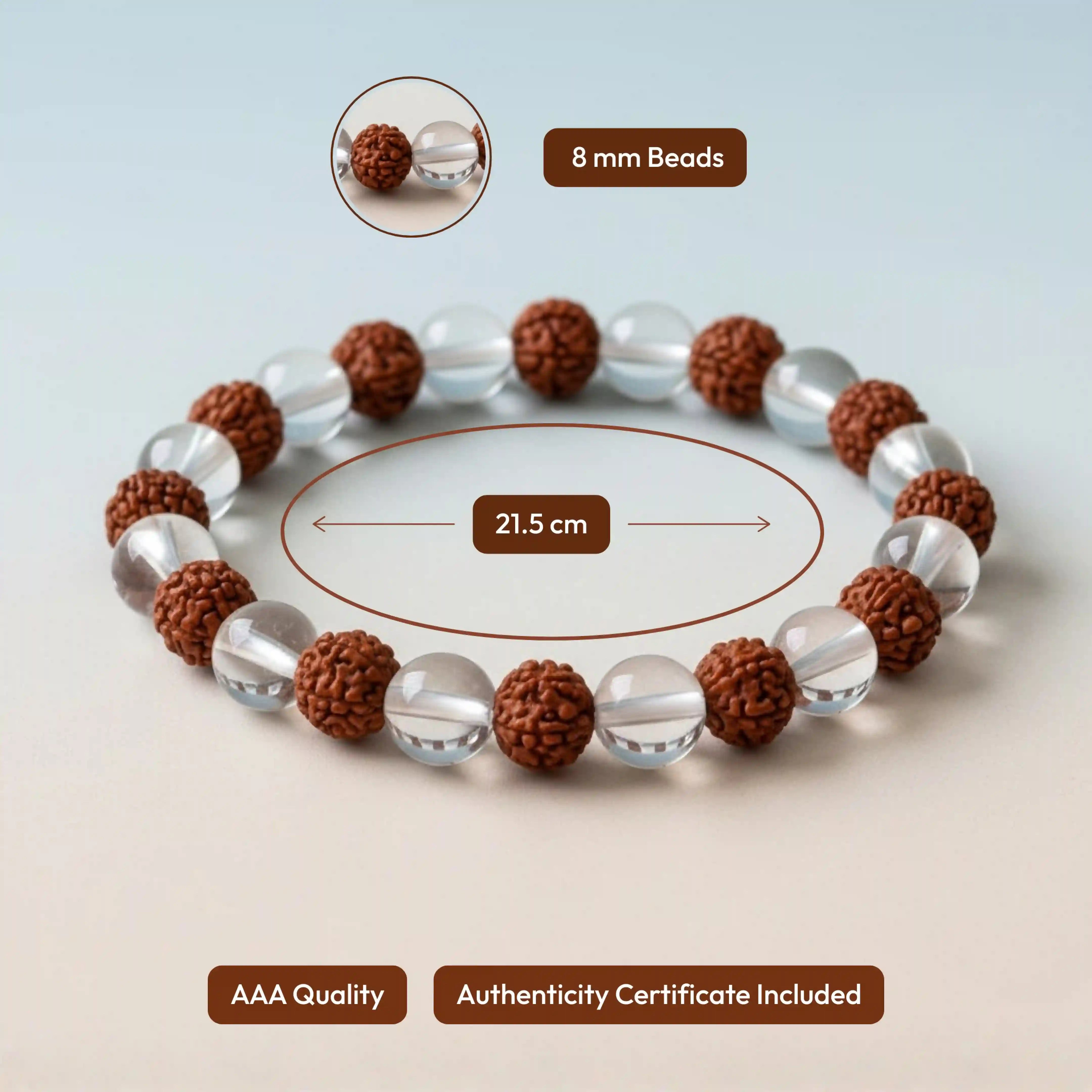 Rudraksha Crystal Bracelet