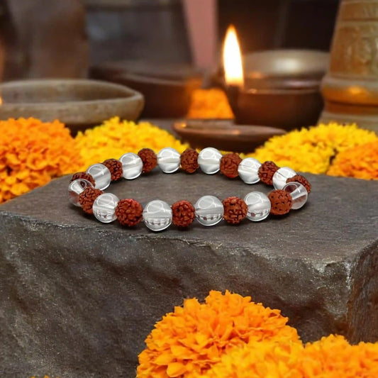 Rudraksha Crystal Bracelet
