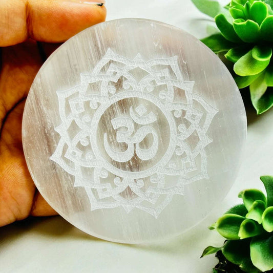 Selenite Plate: Charge, Cleanse, and Uplift Your Crystals