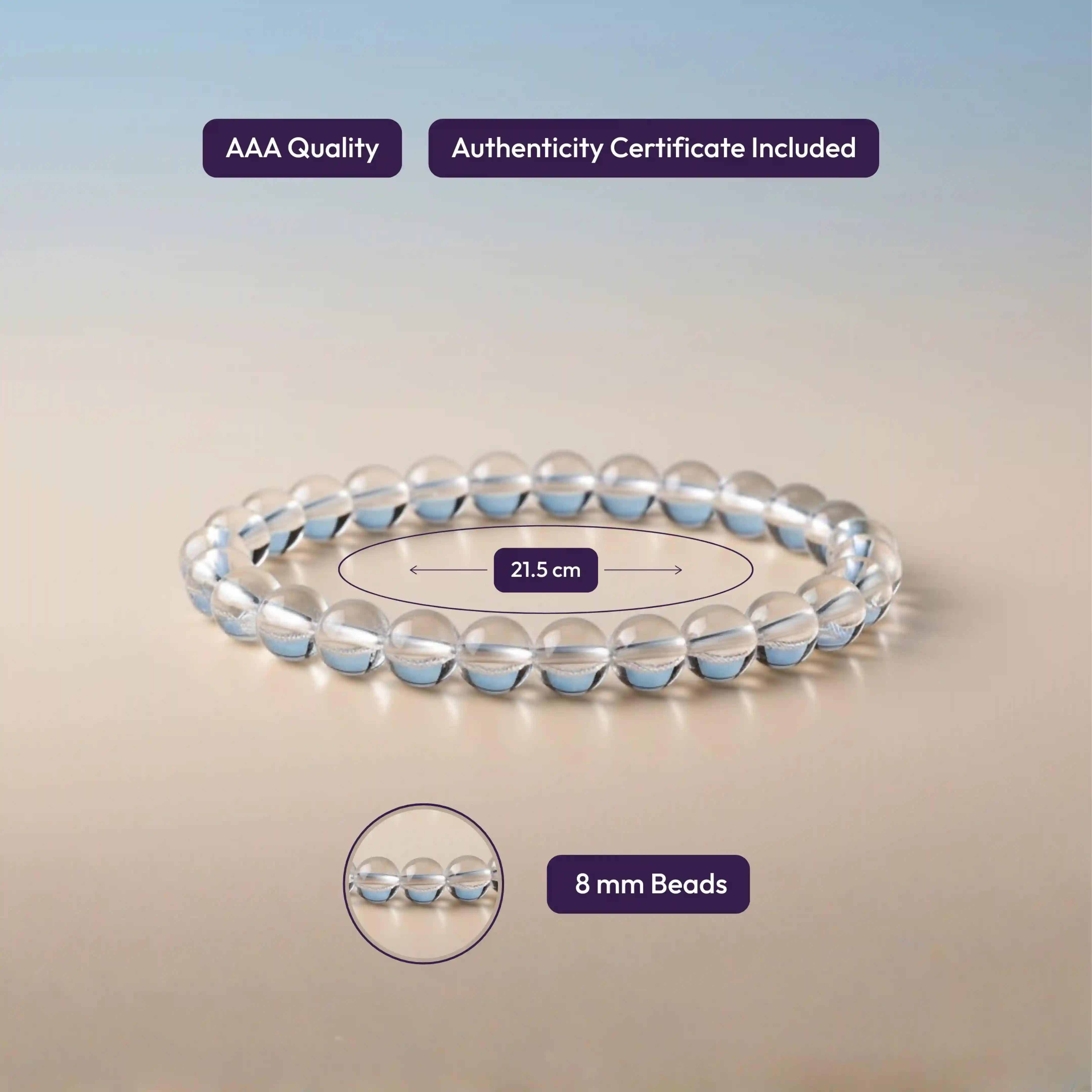 Sphatik Crystal Clear Quartz Bracelet