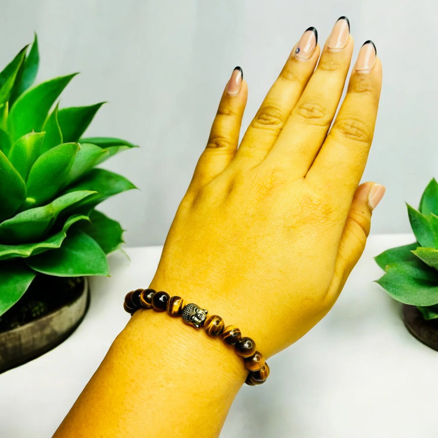 Tiger Eye Bracelet with Buddha Charm Astromudra