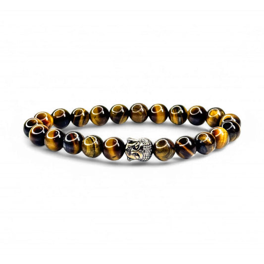 Tiger Eye Bracelet with Buddha Charm