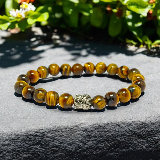 Tiger Eye Bracelet with Buddha Charm