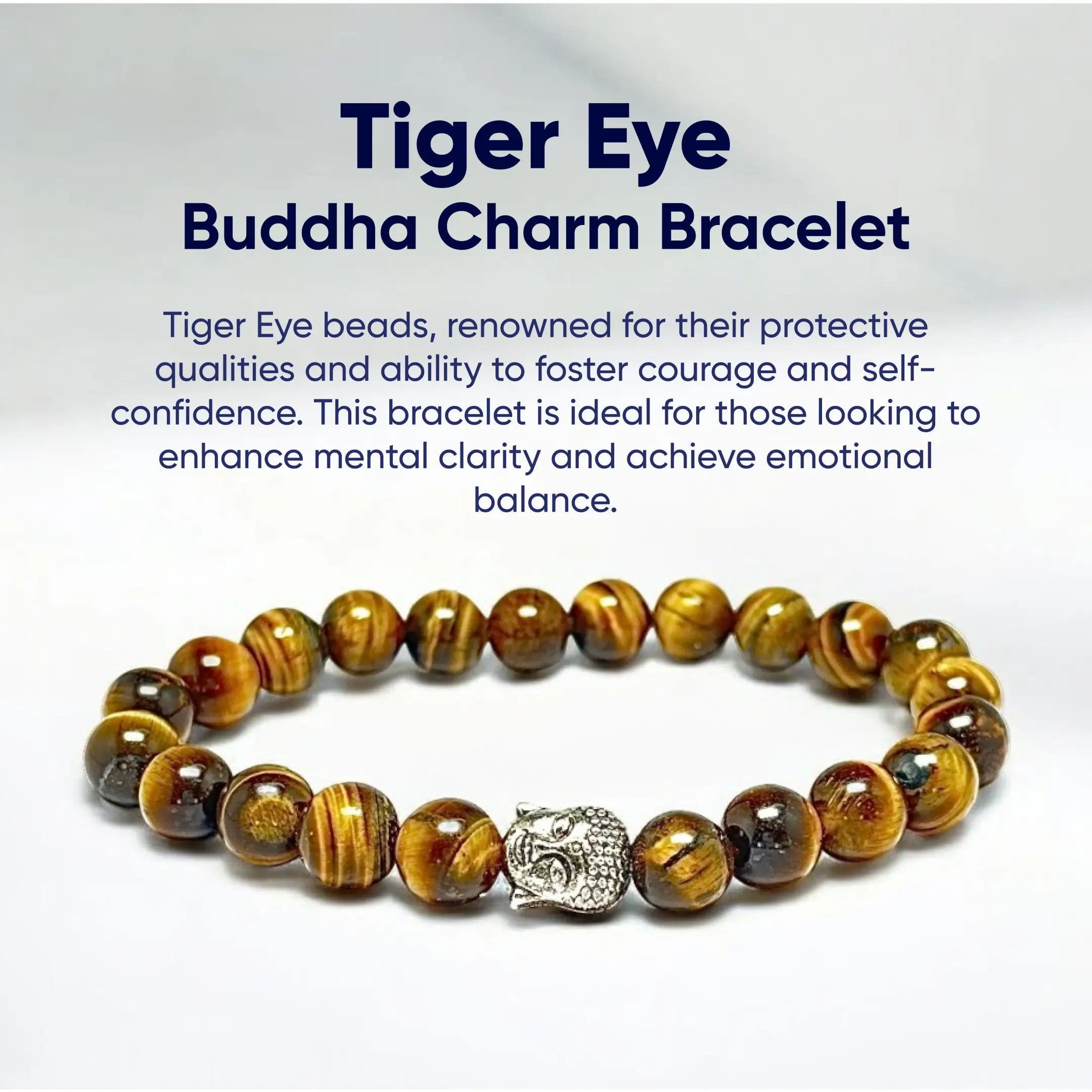 Tiger Eye Bracelet with Buddha Charm