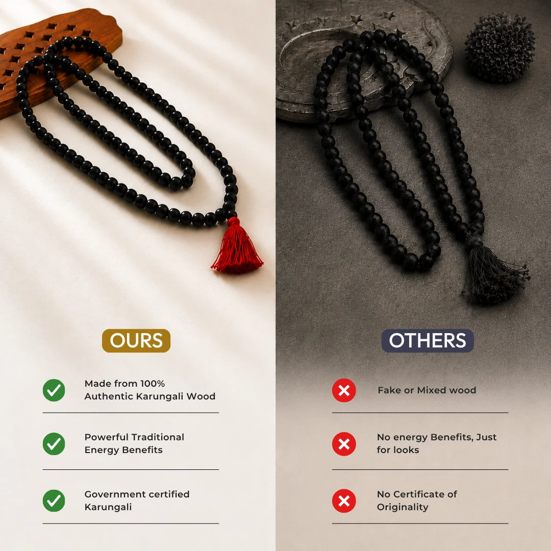 Karungali Malai - 108 Beads Ebony Wood Mala