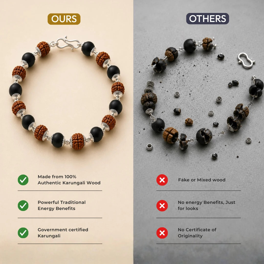 Karungali Rudraksha Bracelet