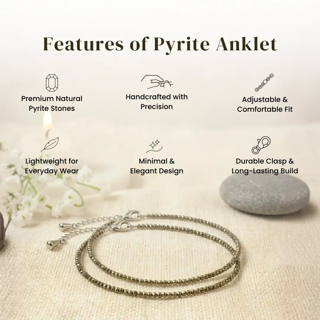 Pyrite Anklets - Set of 2 Anklets