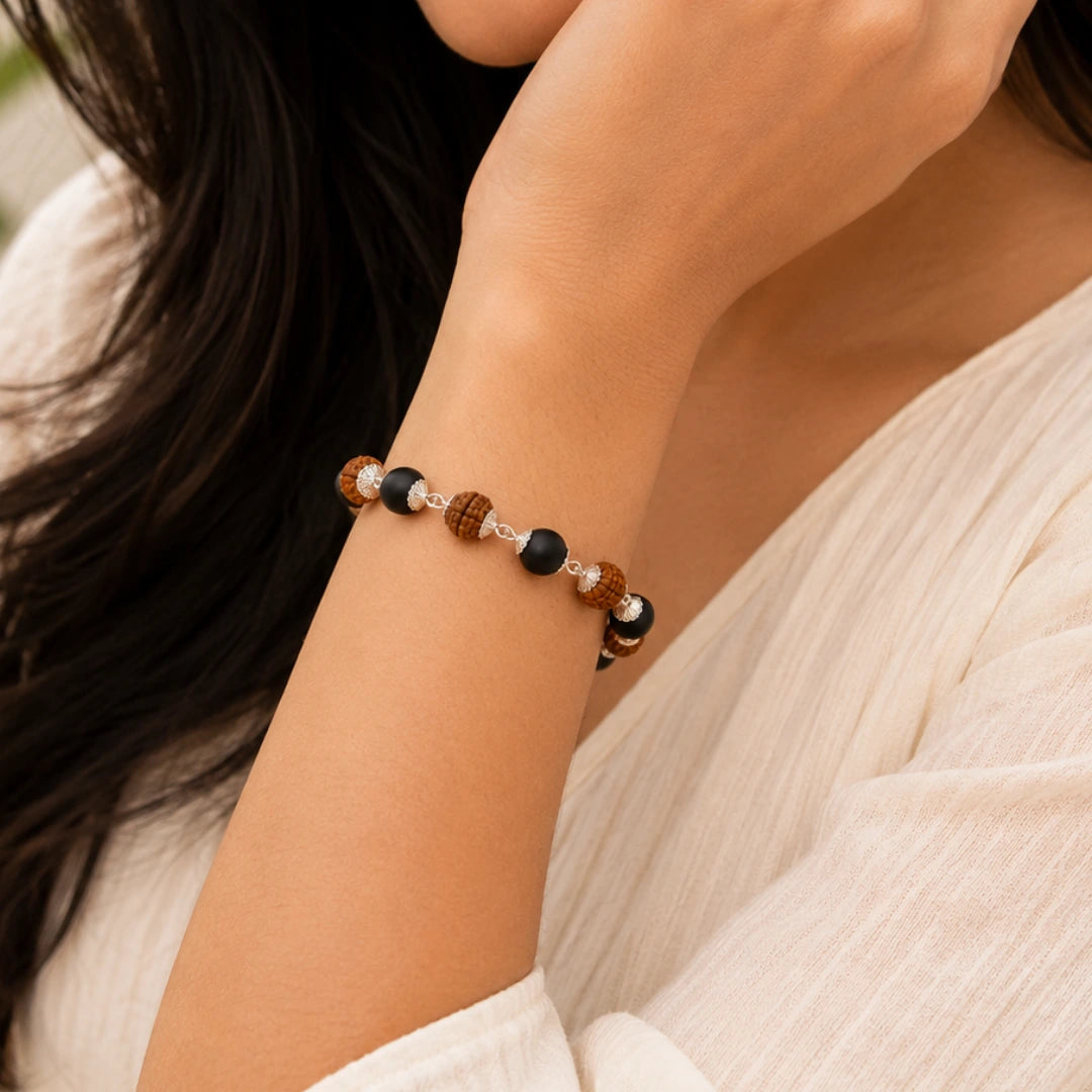 Karungali Rudraksha Bracelet
