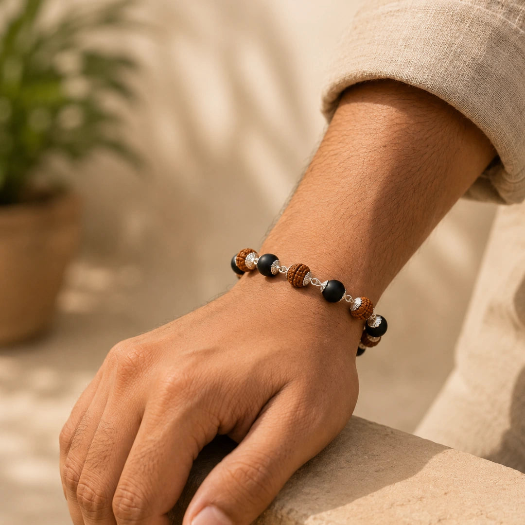 Karungali Rudraksha Bracelet
