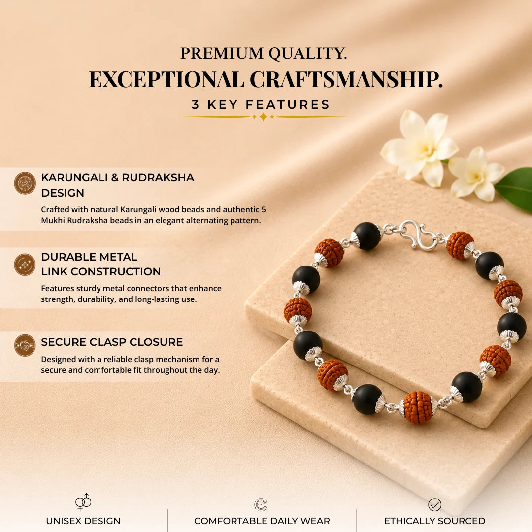 Karungali Rudraksha Bracelet