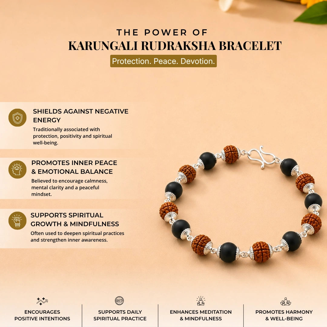 Karungali Rudraksha Bracelet
